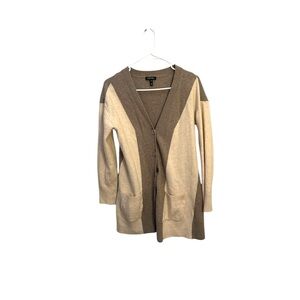 Escada Brown and Cream Cardigan Sweater